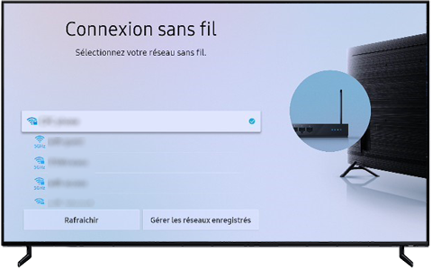 Image describing how to set up your Smart TV's wireless connection