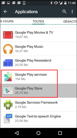 Clear Google Play Store app cache