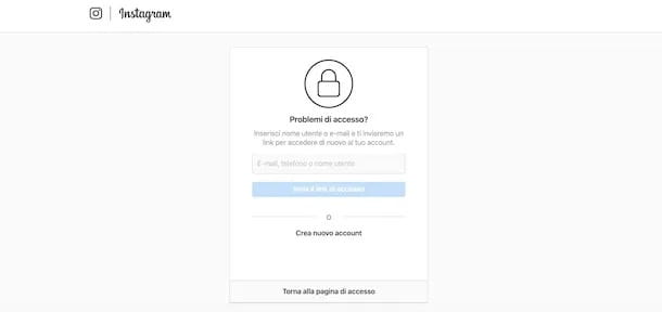 Instagram password recovery from PC