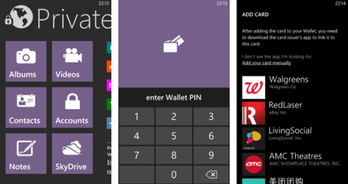how to hide and lock app on windows phone